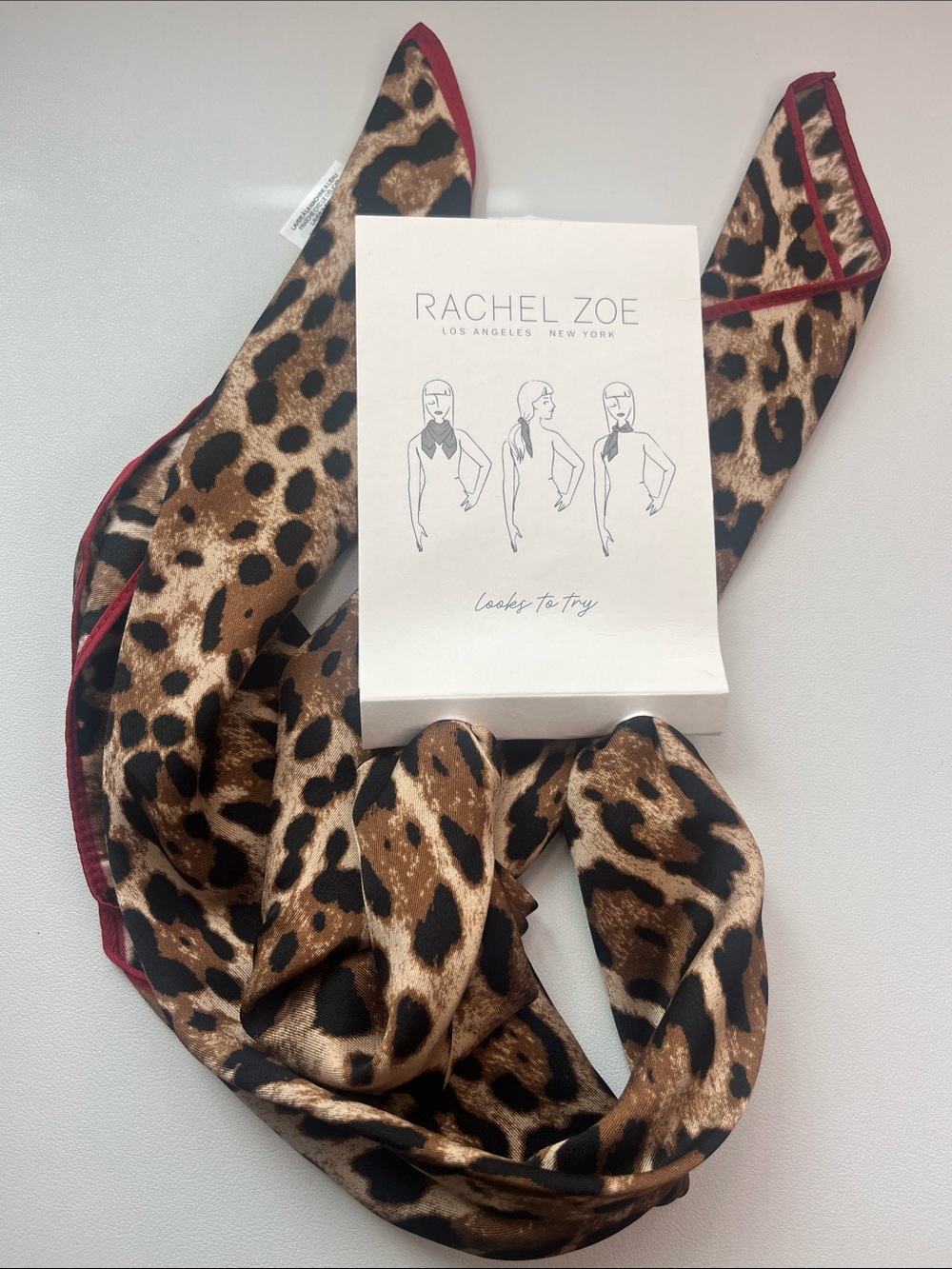 Leopard Print Scarf with Rachel Zoe Packaging